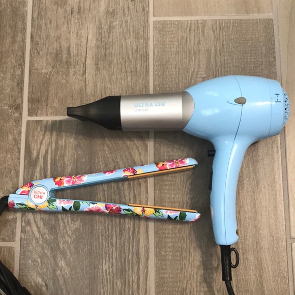 chi straightener and blow dryer set